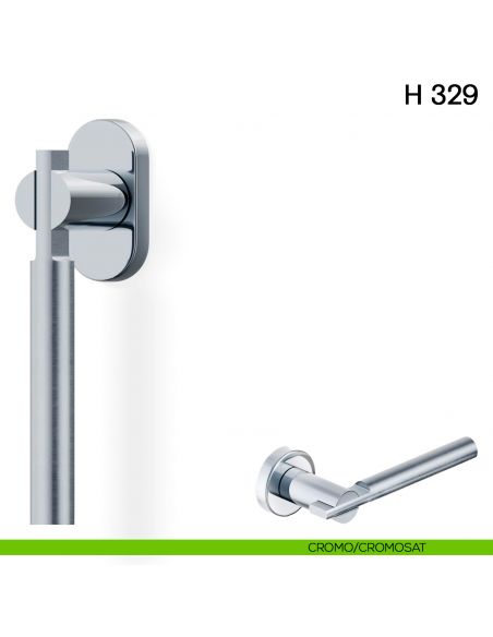 Maniglia per finestra martellina DK H 329 Valli collezione Fusital cromo -  cromosat