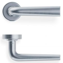 Maniglia per porta H 327 Valli collezione Fusital con rosetta fine 2