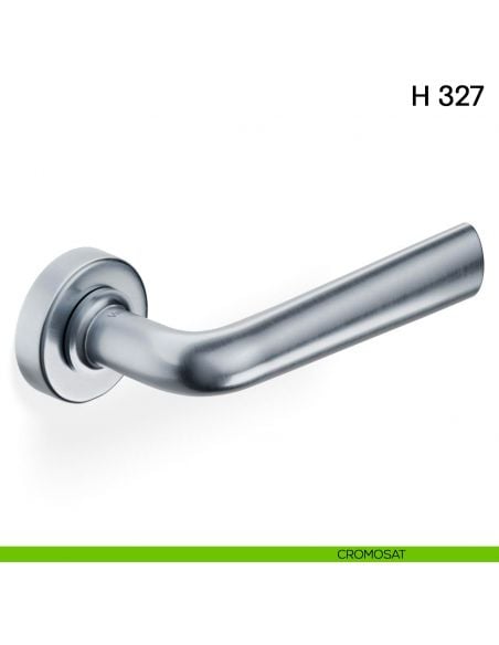 Maniglia per porta H 327 Valli collezione Fusital con rosetta fine cromosat