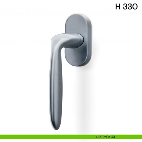 Maniglia per finestra martellina DK H 330 Valli collezione Fusital cromosat