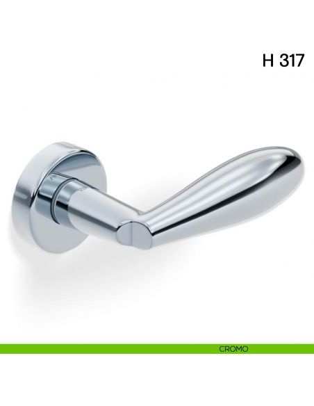 Maniglia per porta H 317 Valli collezione Fusital cromo