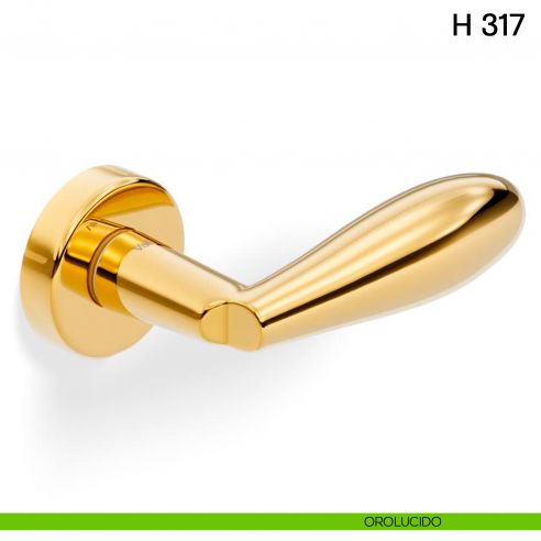 Maniglia per porta H 317 Valli collezione Fusital orolucido