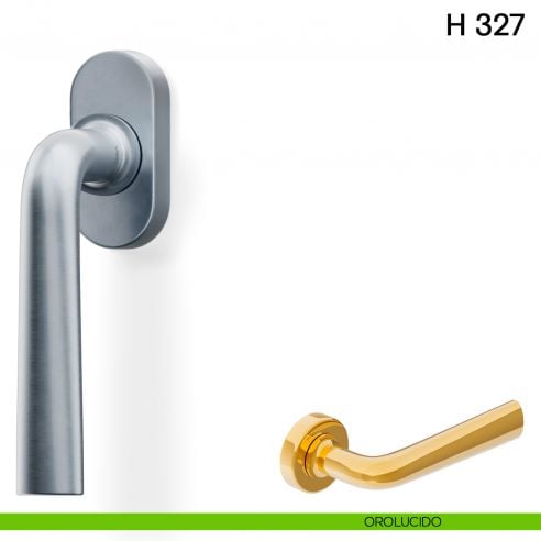 Maniglia per finestra martellina DK H 327 Valli collezione Fusital orolucido