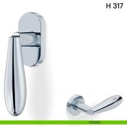 Maniglia per finestra martellina DK H 317 Valli collezione Fusital 2