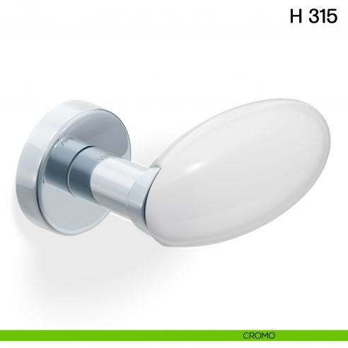 Maniglia per porta H 315 Valli collezione Fusital con rosetta fine cromo