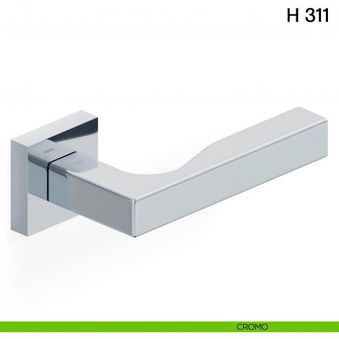 Maniglia per porta H 311 Valli collezione Fusital con rosetta fine cromo