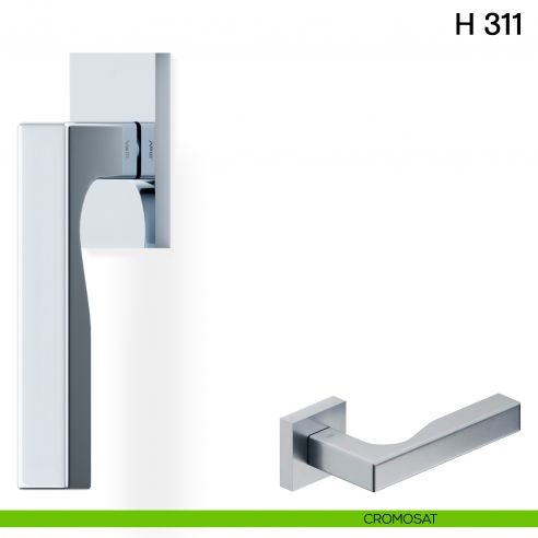 Maniglia per finestra martellina DK H 311 Valli collezione Fusital cromosat