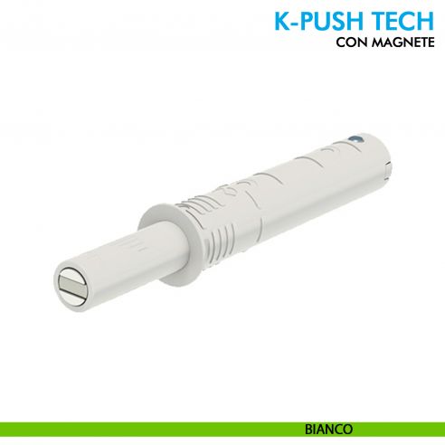 Cricchetto K-Push Tech Ferramenta Livenza con magnete 37 mm versione strong - bianco