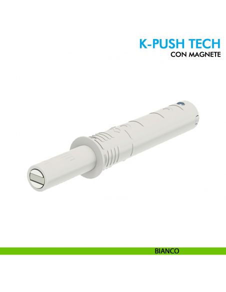 Cricchetto K-Push Tech Ferramenta Livenza con magnete 37 mm versione strong - bianco