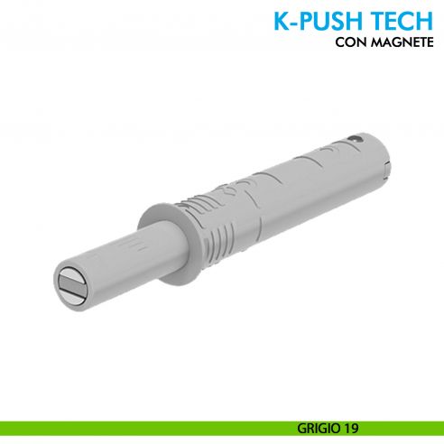 Cricchetto K-Push Tech Ferramenta Livenza con magnete 37 mm versione strong - grigio 19