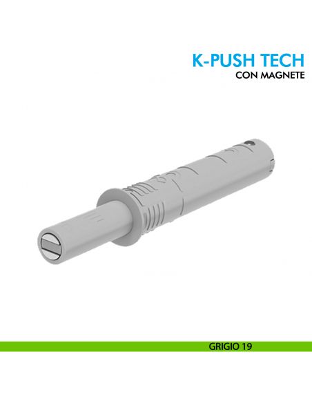 Cricchetto K-Push Tech Ferramenta Livenza con magnete 37 mm versione strong - grigio 19