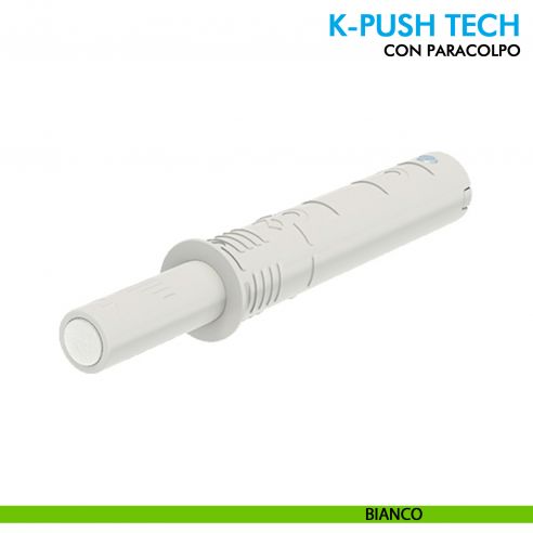 Cricchetto K-Push Tech Ferramenta Livenza con paracolpo 37 mm versione strong - bianco