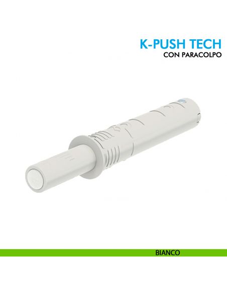 Cricchetto K-Push Tech Ferramenta Livenza con paracolpo 37 mm versione strong - bianco