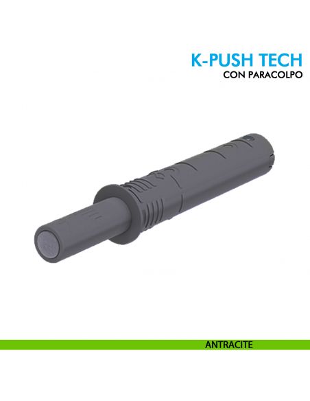 Cricchetto K-Push Tech Ferramenta Livenza con paracolpo 37 mm versione strong - antracite