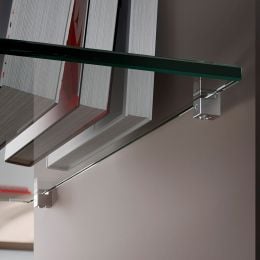 Reggimensola per vetro Ferramenta Livenza Grace spessore 5-6 mm con foro vite 2