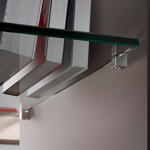 Reggimensola per vetro Ferramenta Livenza Grace spessore 5-6 mm con foro vite