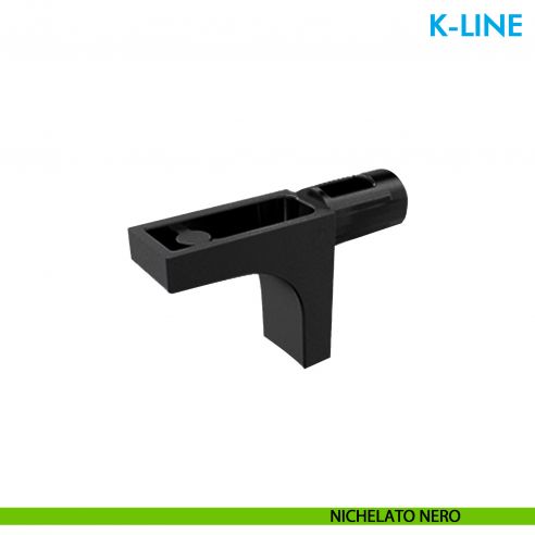 Reggipiano per legno Ferramenta Livenza K-Line con perno diametro 5 mm - nichelato nero