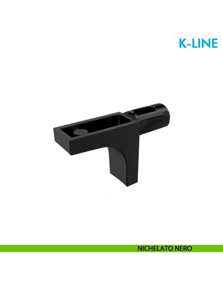 Reggipiano per legno Ferramenta Livenza K-Line con perno diametro 5 mm - nichelato nero