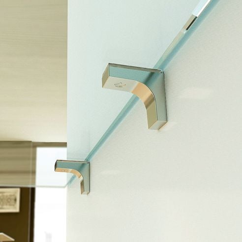 Reggipiano per vetro Ferramenta Livenza K-Line con perno diametro 5 mm e inserto in gomma neutra