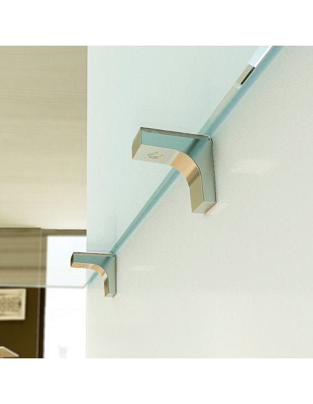 Reggipiano per vetro Ferramenta Livenza K-Line con perno diametro 5 mm e inserto in gomma neutra