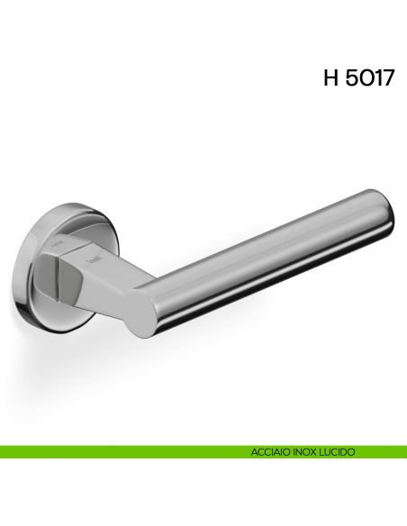 Maniglia per porta H 5017 Valli collezione Fusital acciaio inox lucido