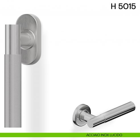 Maniglia per finestra martellina DK H 5015 Valli collezione Fusital acciaio inox lucido