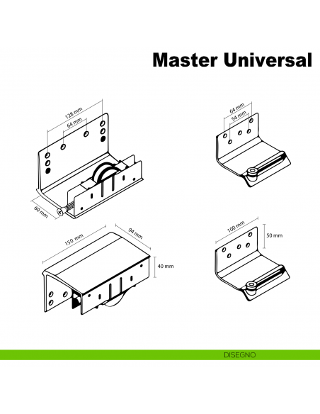 Kit anta esterna Master Universal Maxi Caimi Export spessore 35 mm