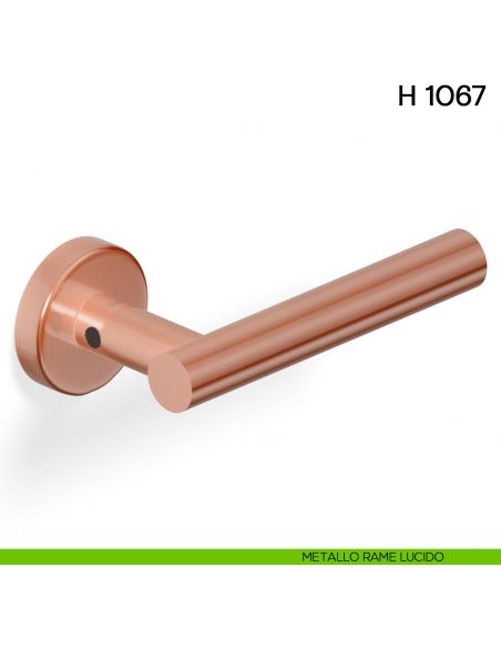 Maniglia per porta H 1067 Valli collezione Fusital metallo rame lucido