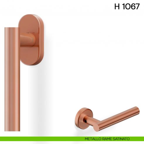 Maniglia per finestra martellina DK H 1067 Valli collezione Fusital metallo rame satinato