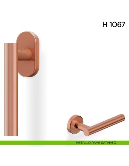 Maniglia per finestra martellina DK H 1067 Valli collezione Fusital metallo rame satinato