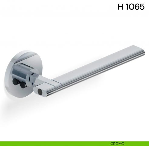 Maniglia per porta H 1065 Valli collezione Lab con rosetta fine cromo