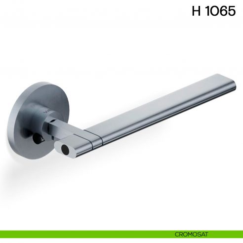 Maniglia per porta H 1065 Valli collezione Lab con rosetta fine cromosat