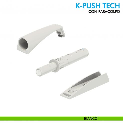 Premi e apri con paracolpo K-Push Tech Ferramenta Livenza da applicare - bianco