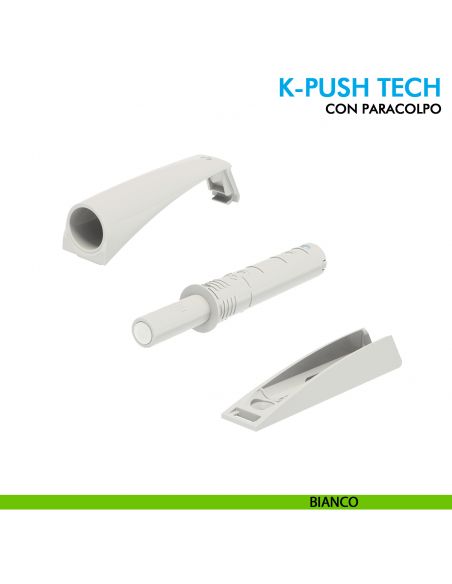 Premi e apri con paracolpo K-Push Tech Ferramenta Livenza da applicare - bianco