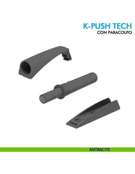 Premi e apri con paracolpo K-Push Tech Ferramenta Livenza da applicare - antracite