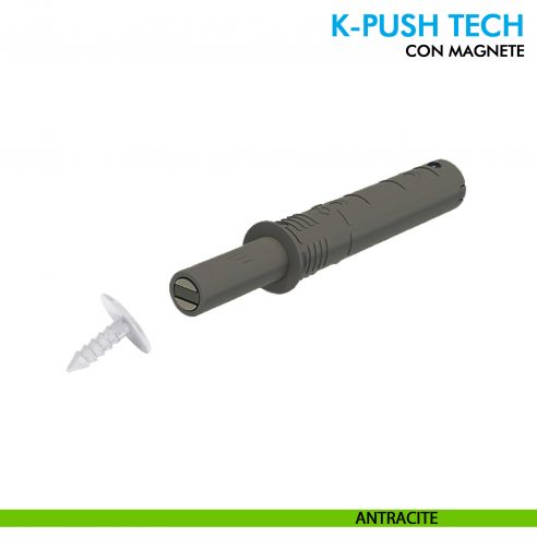 Cricchetto premi apri magnetico K-Push Tech Ferramenta Livenza a incasso incontro con foro diametro 3 mm