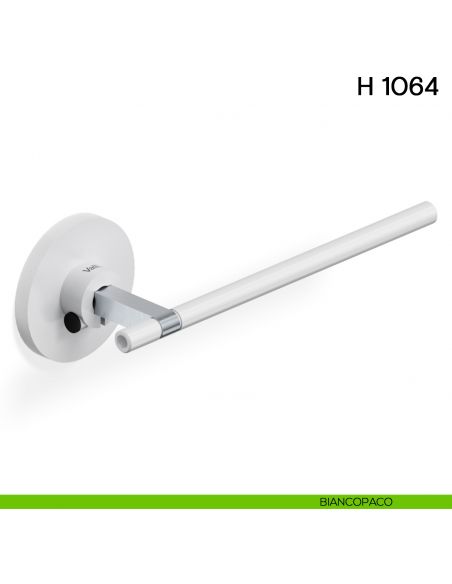 Maniglia per porta H 1064 Valli collezione Lab con rosetta fine biancopaco