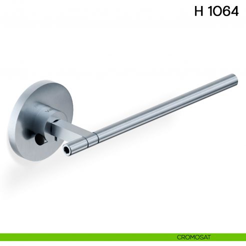 Maniglia per porta H 1064 Valli collezione Lab con rosetta fine cromosat