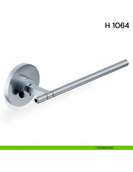 Maniglia per porta H 1064 Valli collezione Lab con rosetta fine cromosat