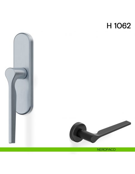 Maniglia per finestra cremonese H 1062 Valli collezione Lab neropaco