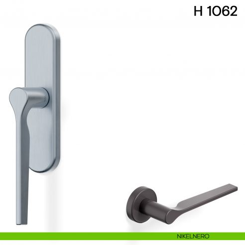 Maniglia per finestra cremonese H 1062 Valli collezione Lab nikelnero