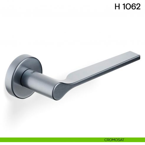 Maniglia per porta H 1062 Valli collezione Lab con rosetta fine cromosat