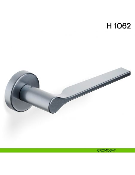 Maniglia per porta H 1062 Valli collezione Lab con rosetta fine cromosat