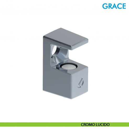 Reggimensola per vetro Ferramenta Livenza Grace spessore 5-6 mm con foro vite - cromo lucido