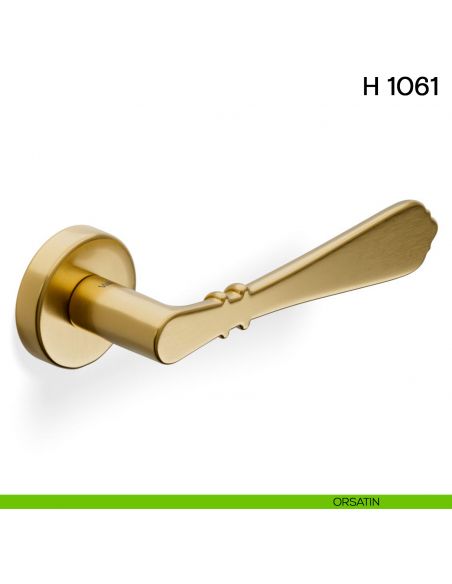 Maniglia per porta H 1061 Valli collezione Fusital con rosetta fine orsatin