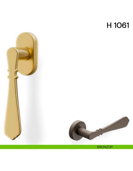 Maniglia per finestra martellina DK H 1061 Valli collezione Fusital bronzop