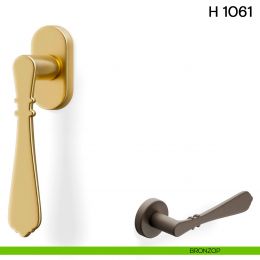 Maniglia per finestra martellina DK H 1061 Valli collezione Fusital con rosetta fine 2