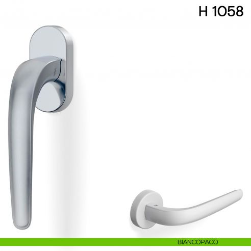 Maniglia per finestra martellina DK H 1058 Valli collezione Lab biancopaco