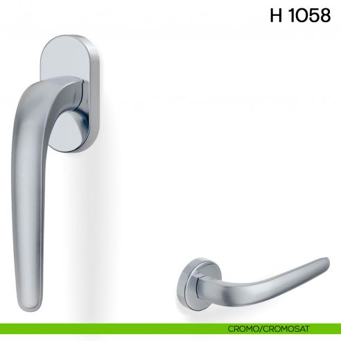 Maniglia per finestra martellina DK H 1058 Valli collezione Lab cromo - cromosat