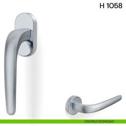 Maniglia per finestra martellina DK H 1058 Valli collezione Lab con rosetta fine 2